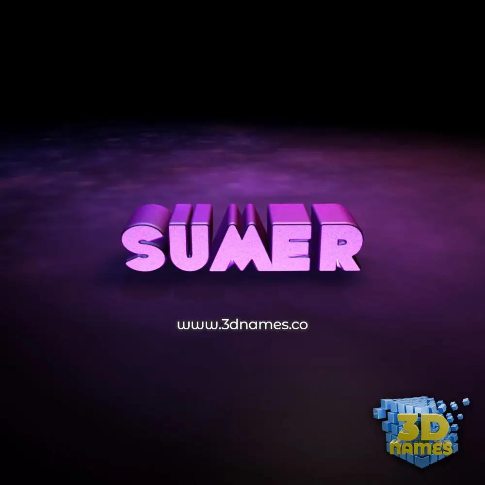 sumer in Big Purple style - 3D name wallpaper