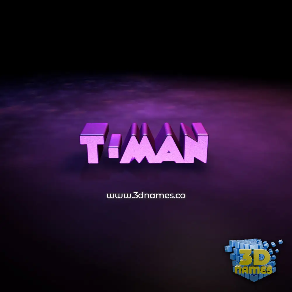 t-man in Big Purple style - 3D name wallpaper