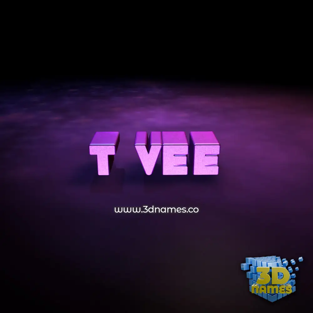t vee in Big Purple style - 3D name wallpaper
