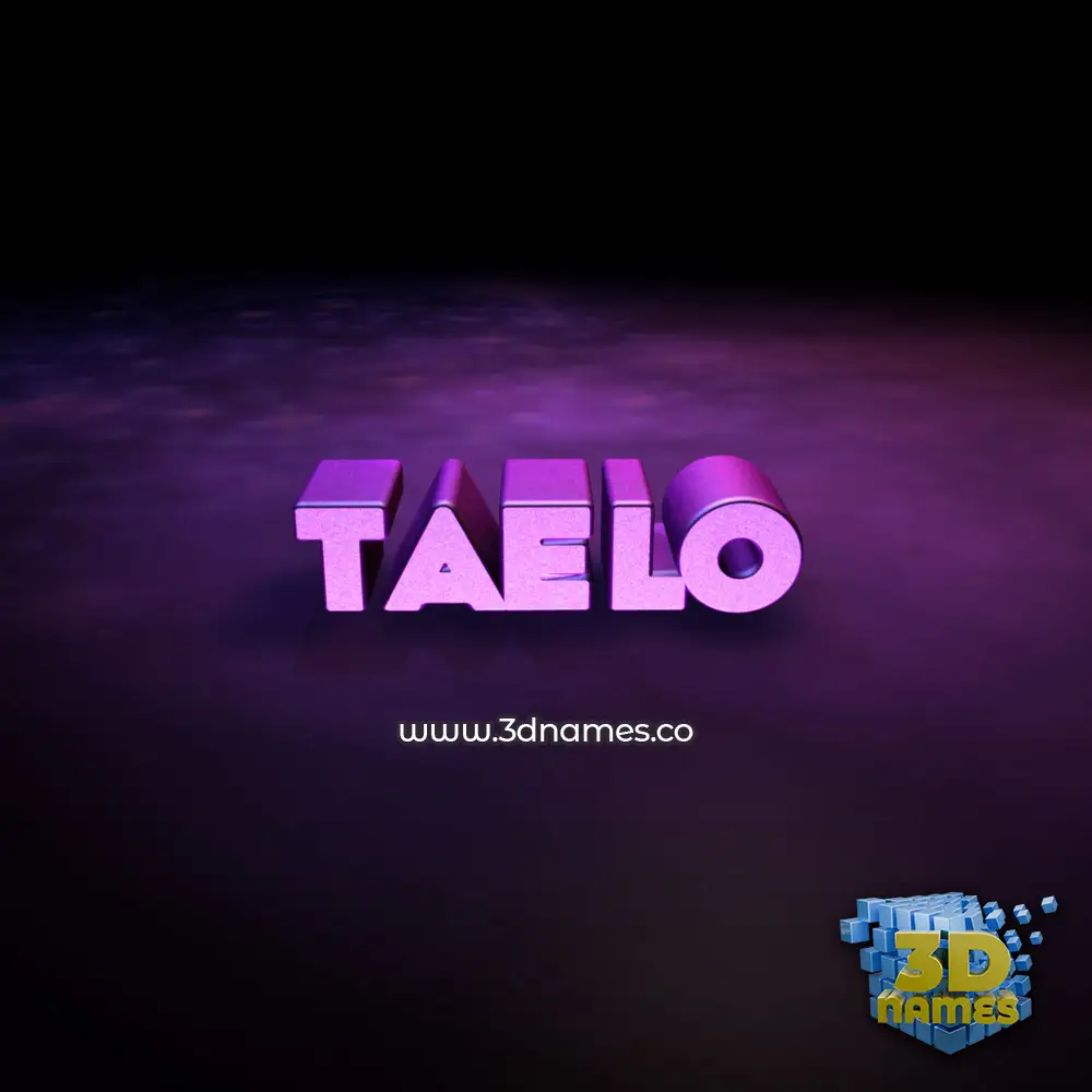 taelo in Big Purple style - 3D name wallpaper