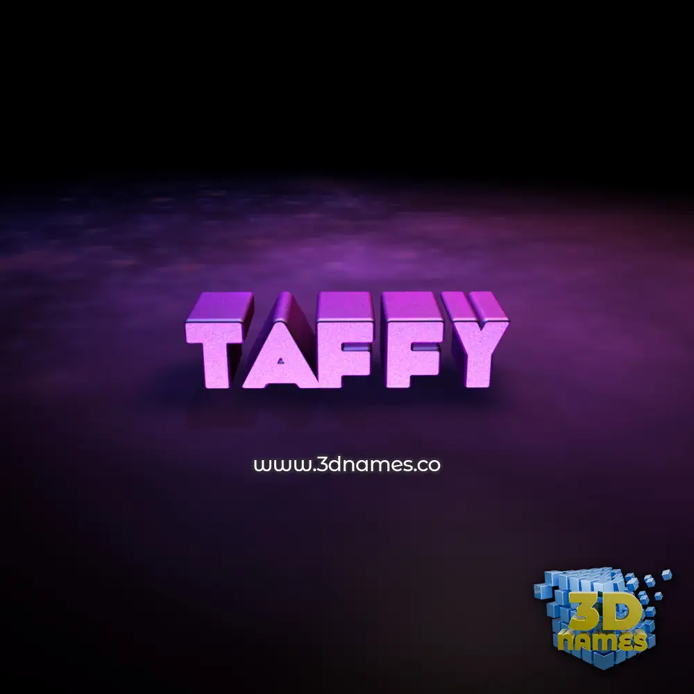 taffy in Big Purple style - 3D name wallpaper