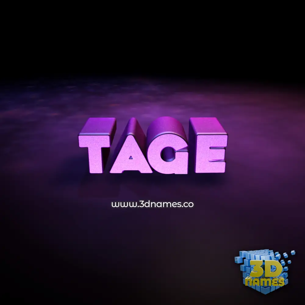 tage in Big Purple style - 3D name wallpaper