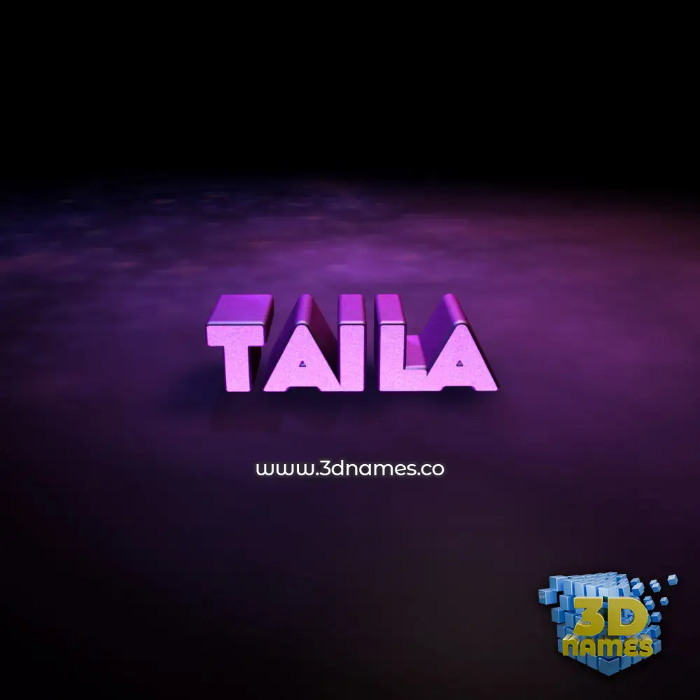 taila in Big Purple style - 3D name wallpaper