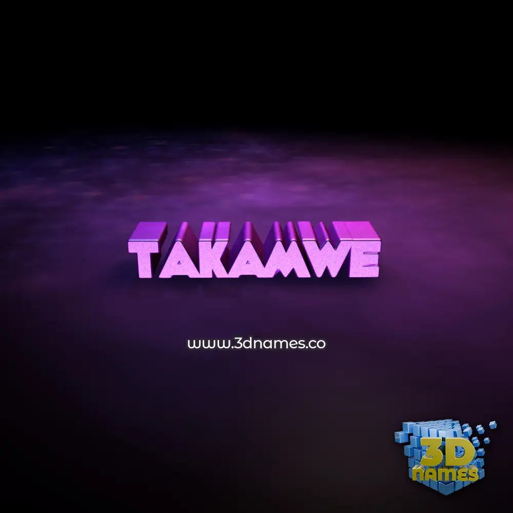 takamwe in Big Purple style - 3D name wallpaper