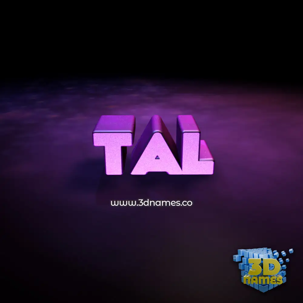 tal in Big Purple style - 3D name wallpaper