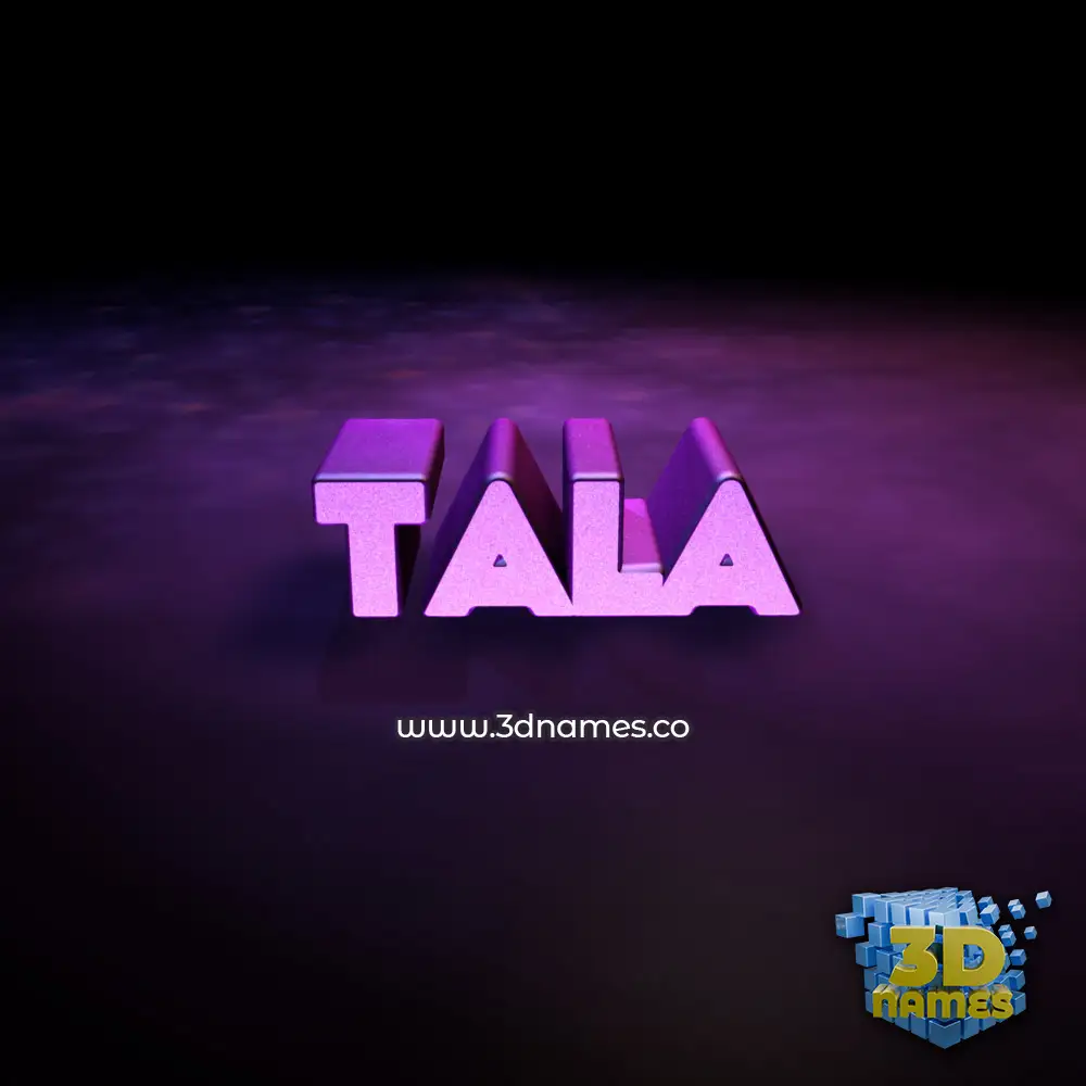 tala in Big Purple style - 3D name wallpaper