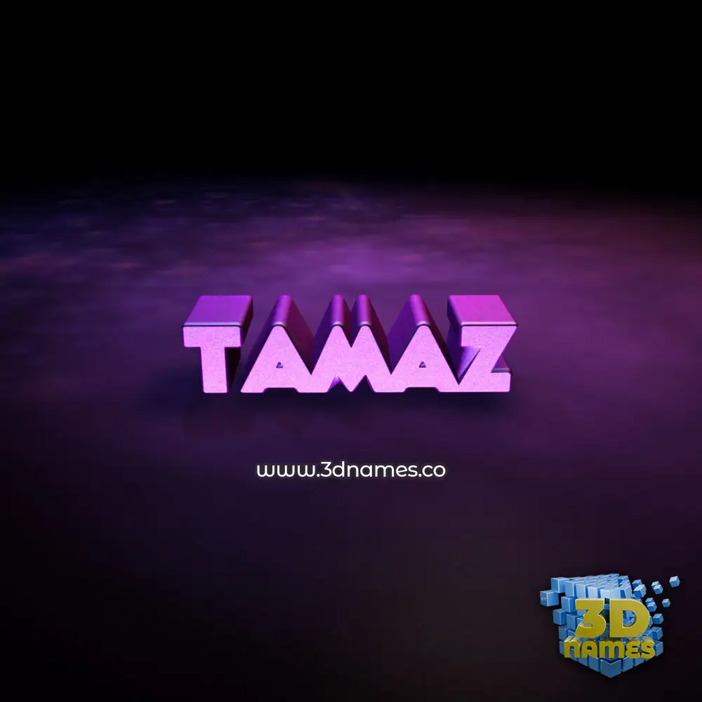 tamaz in Big Purple style - 3D name wallpaper