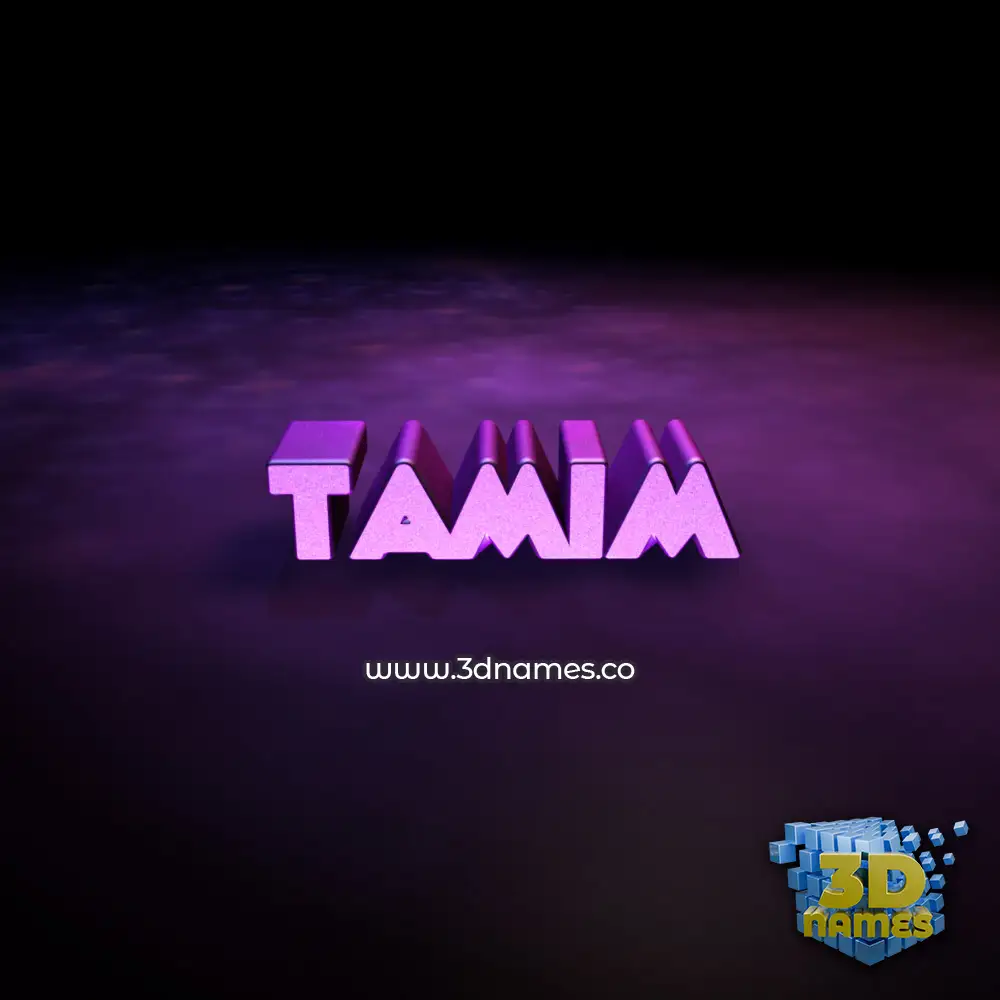 tamim in Big Purple style - 3D name wallpaper