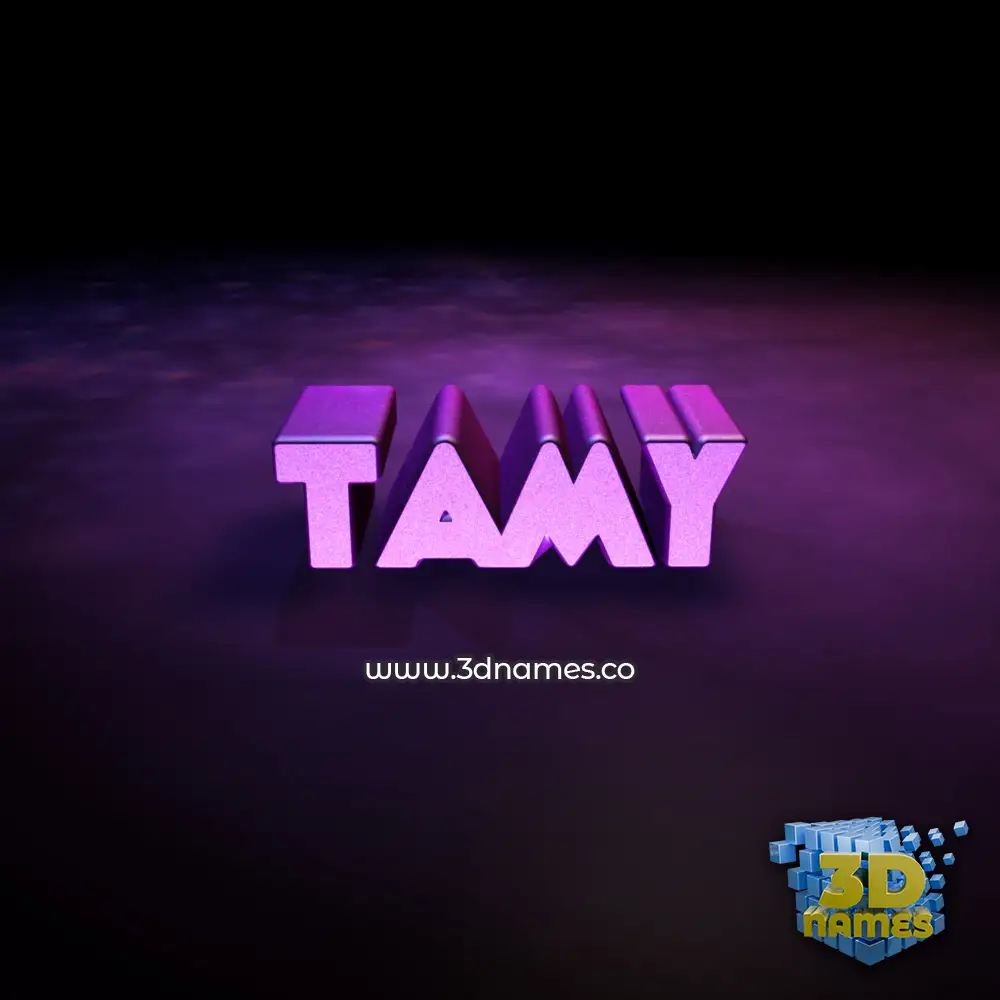 tamy in Big Purple style - 3D name wallpaper