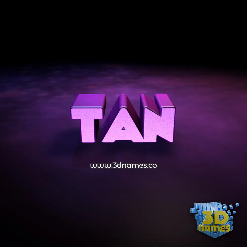 tan in Big Purple style - 3D name wallpaper
