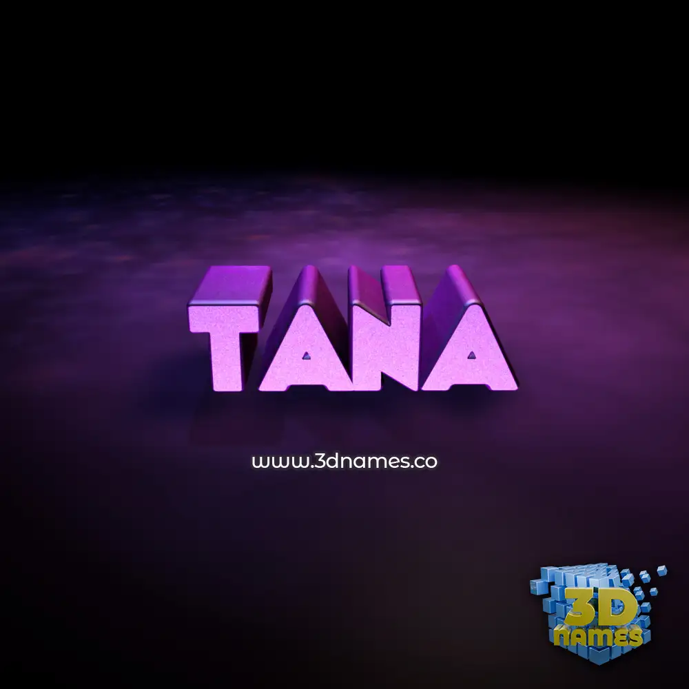 tana in Big Purple style - 3D name wallpaper