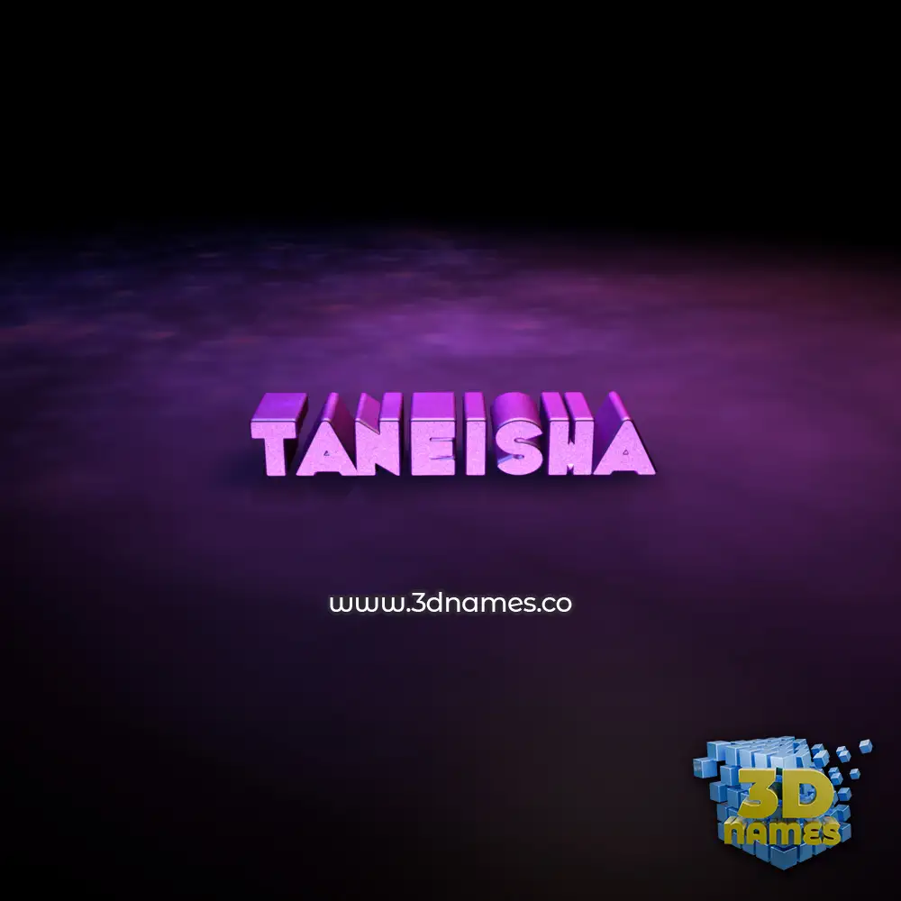taneisha in Big Purple style - 3D name wallpaper