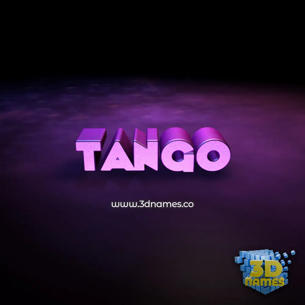 tango in Big Purple style - 3D name wallpaper