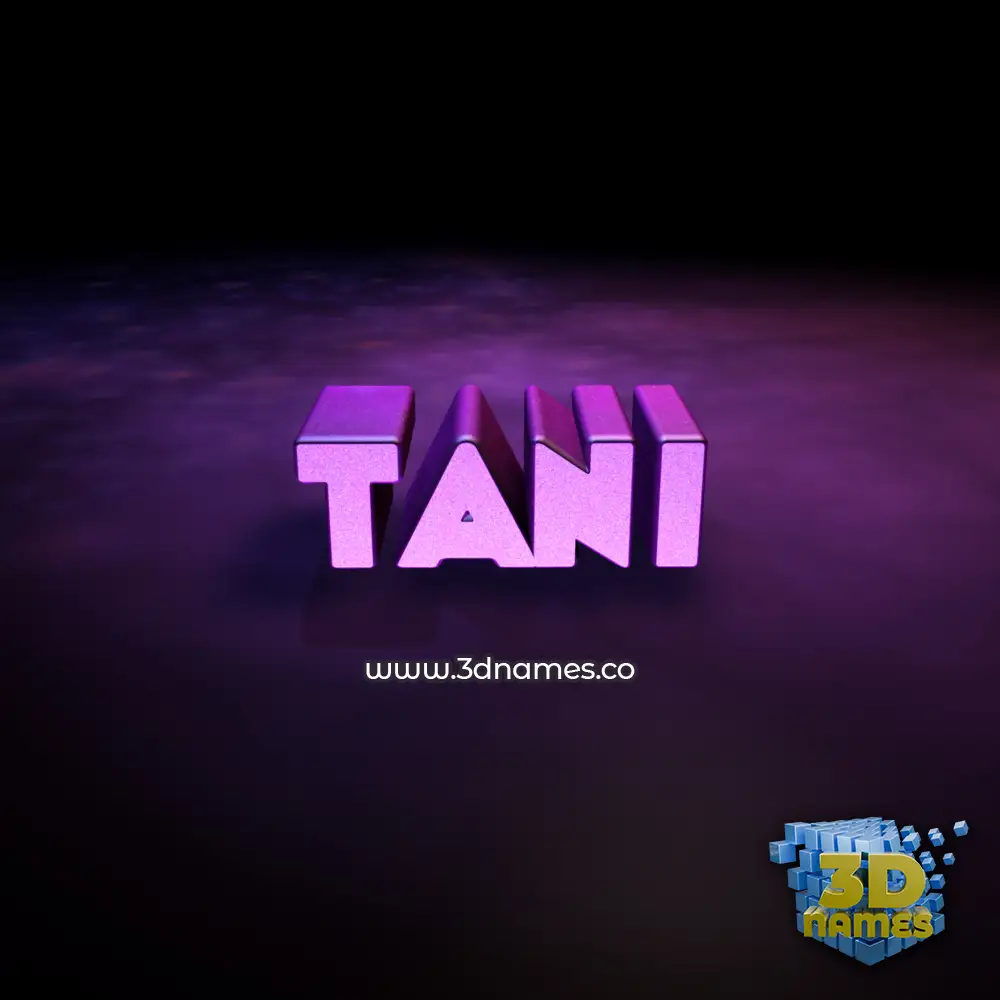 tani in Big Purple style - 3D name wallpaper