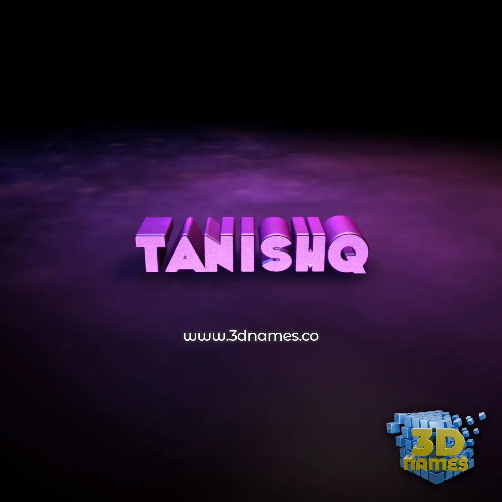 tanishq in Big Purple style - 3D name wallpaper