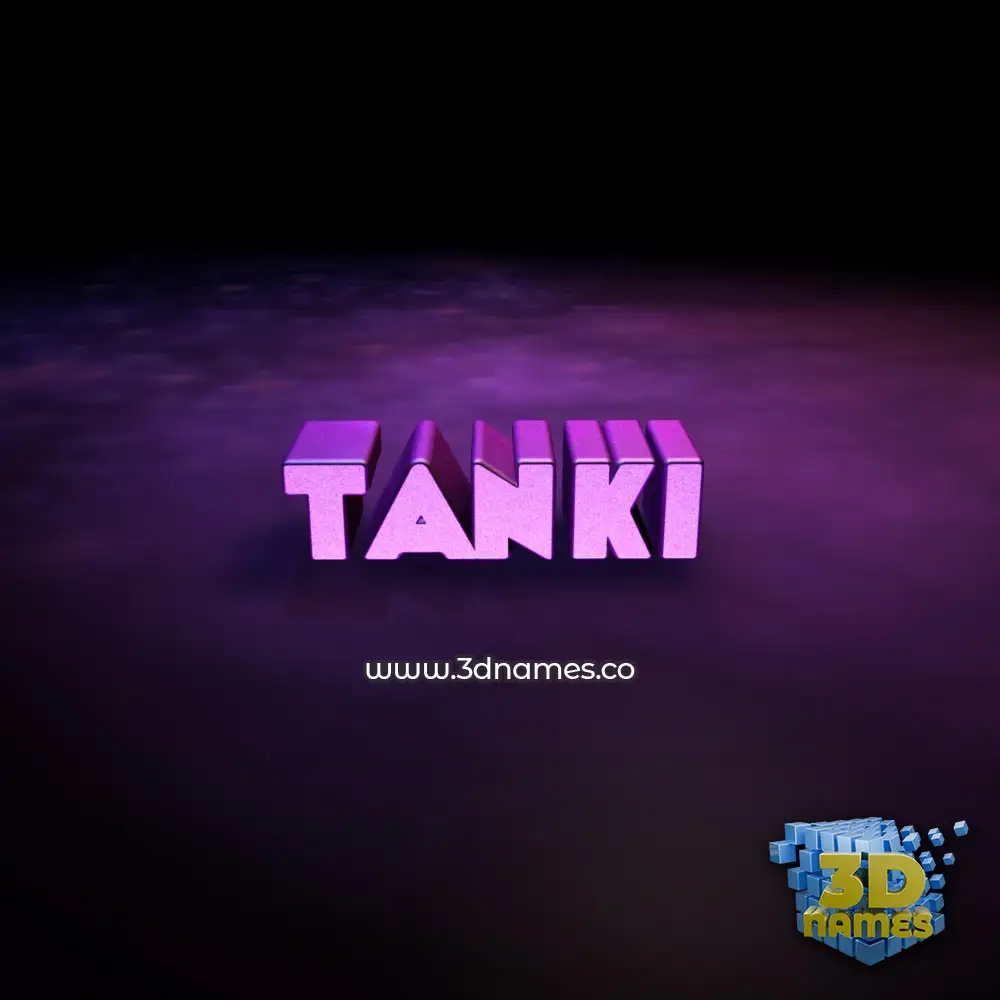 tanki in Big Purple style - 3D name wallpaper