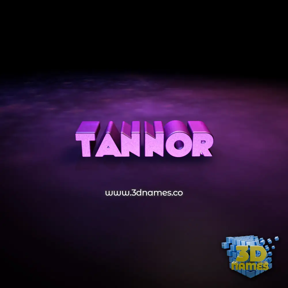 tannor in Big Purple style - 3D name wallpaper