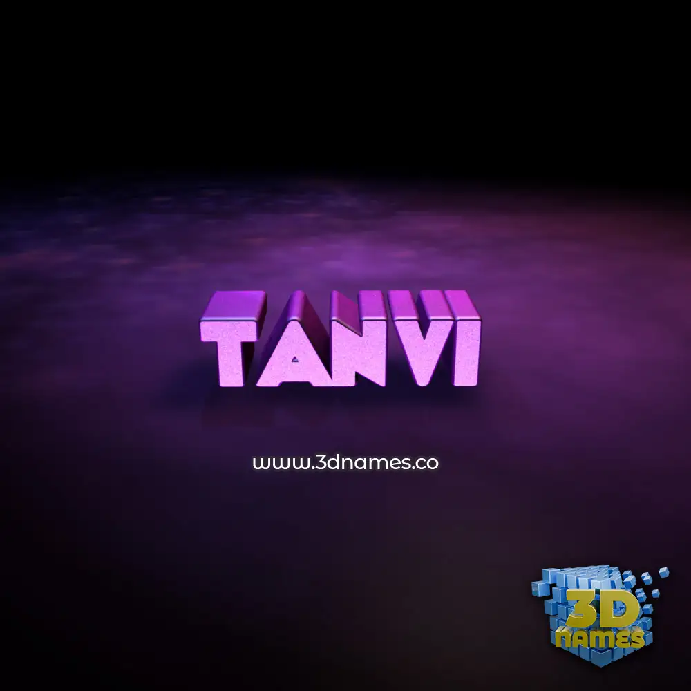 tanvi in Big Purple style - 3D name wallpaper
