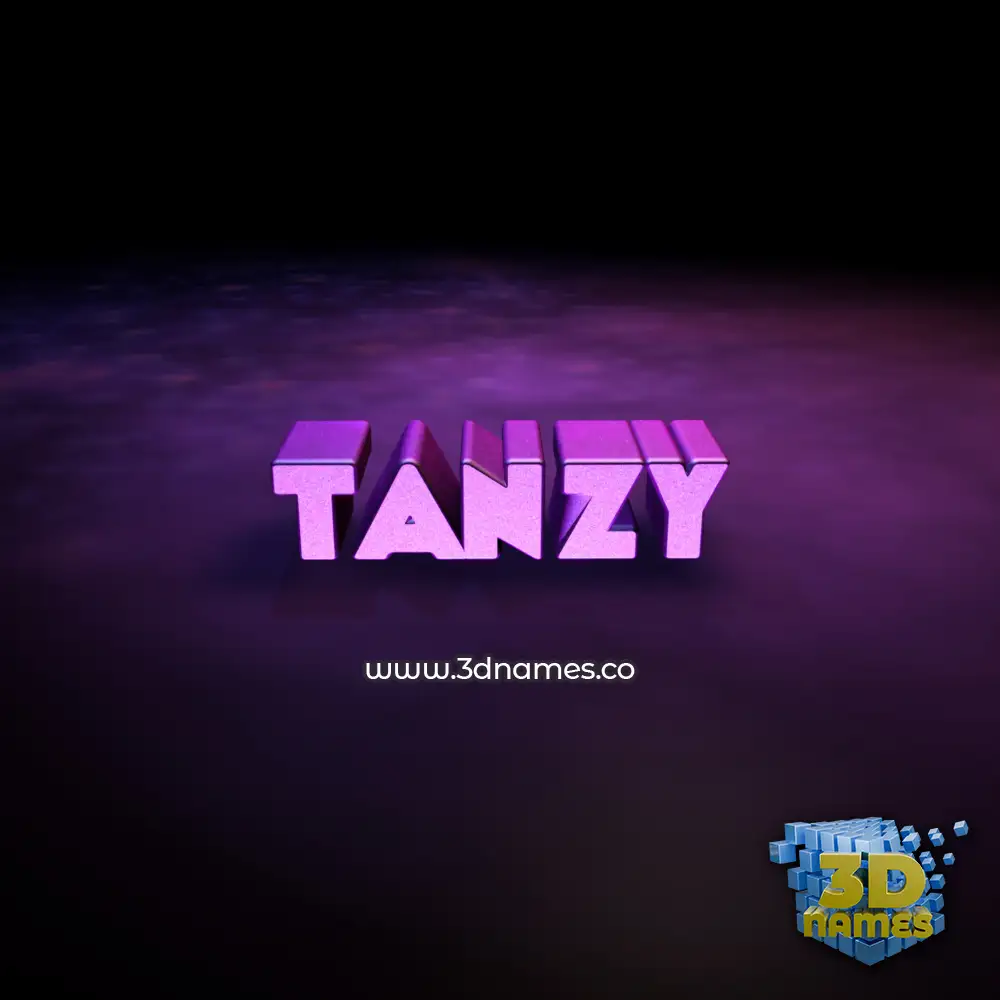 tanzy in Big Purple style - 3D name wallpaper