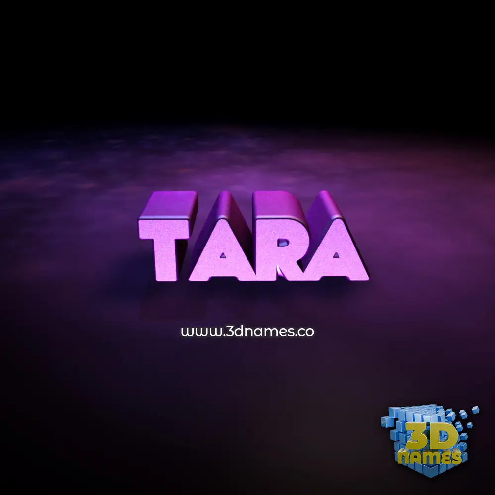 tara in Big Purple style - 3D name wallpaper