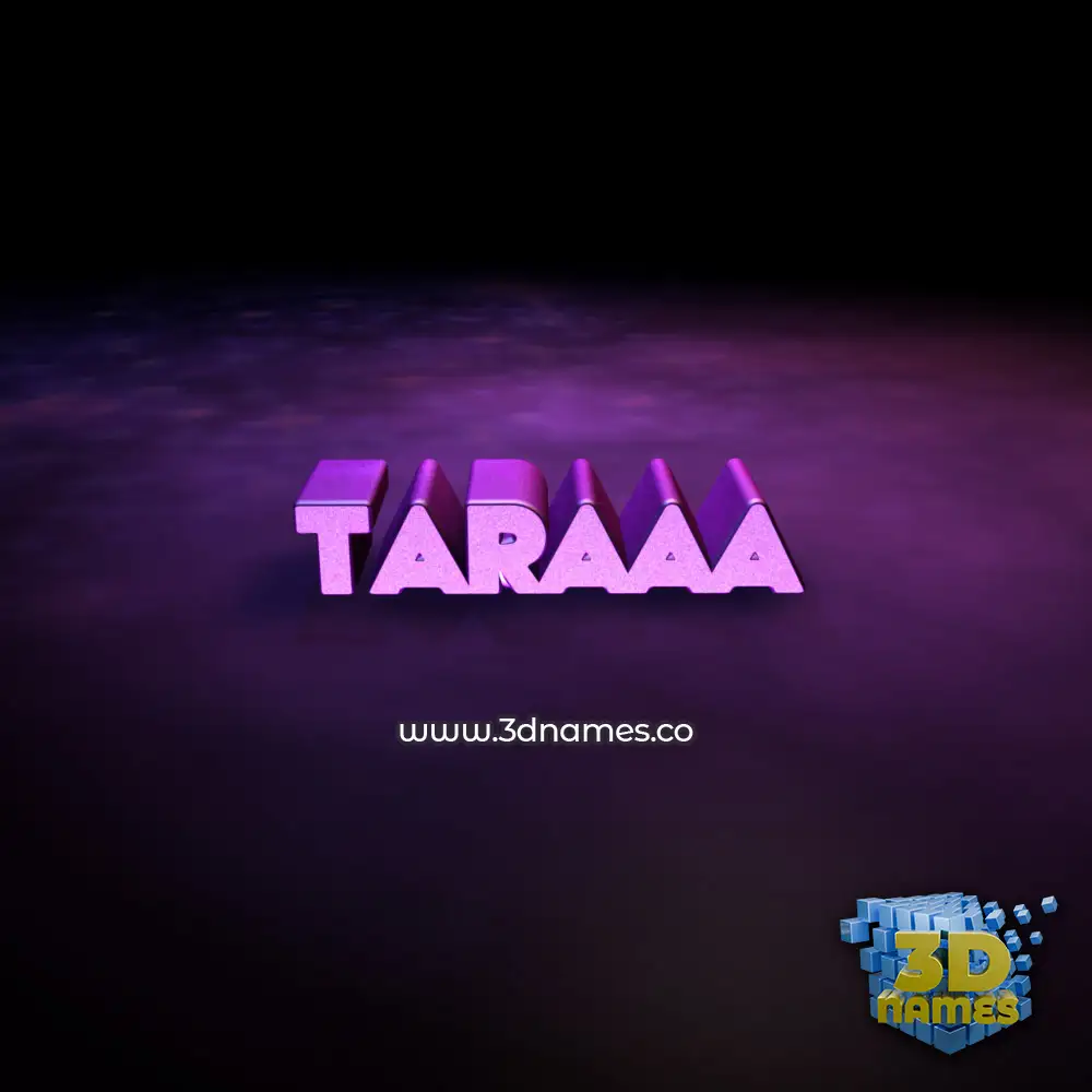 taraaa in Big Purple style - 3D name wallpaper