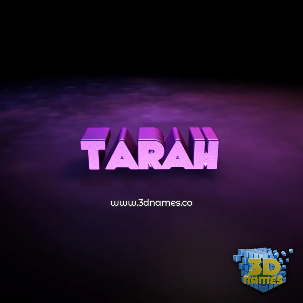 tarah in Big Purple style - 3D name wallpaper