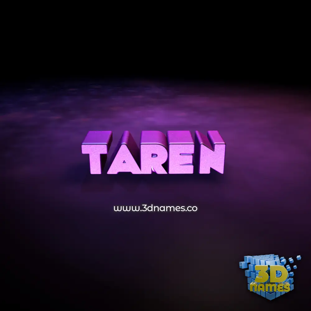 taren in Big Purple style - 3D name wallpaper