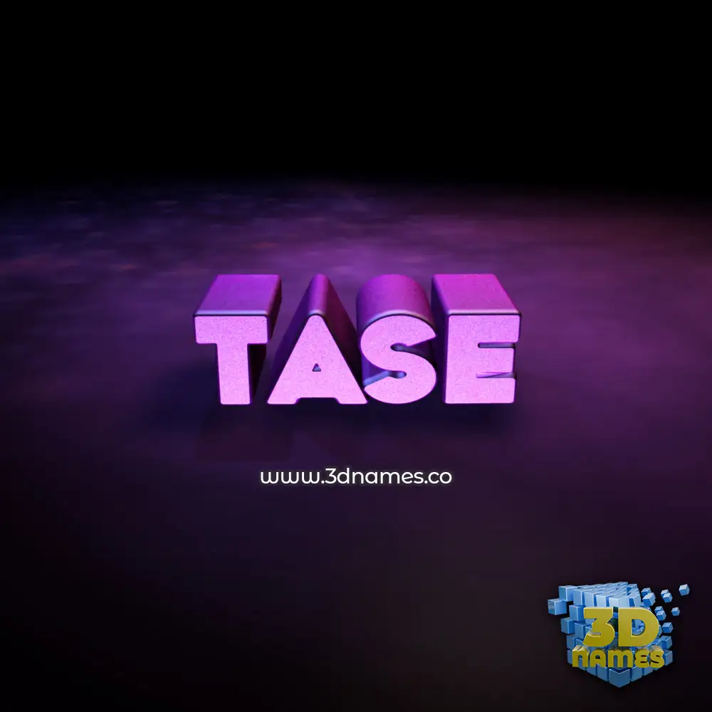 tase in Big Purple style - 3D name wallpaper