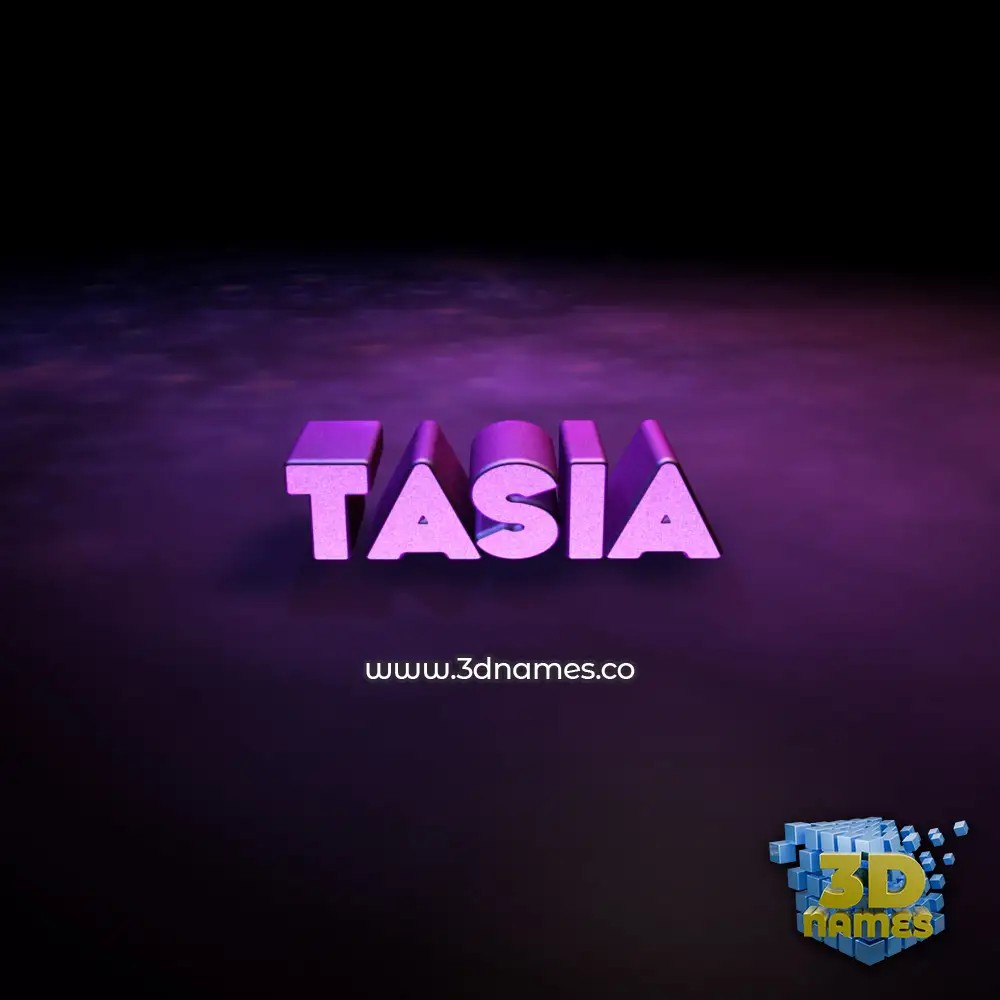 tasia in Big Purple style - 3D name wallpaper