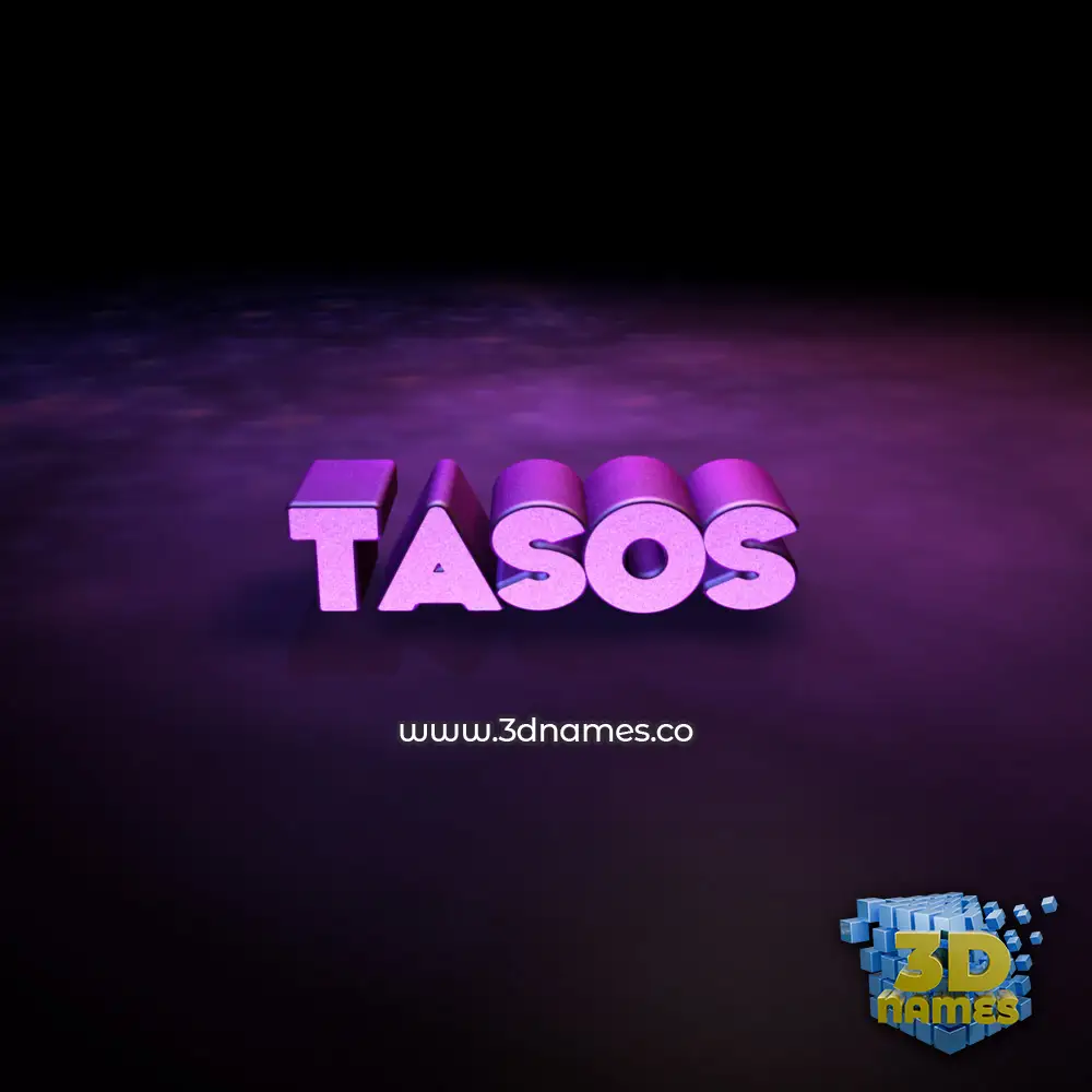 tasos in Big Purple style - 3D name wallpaper