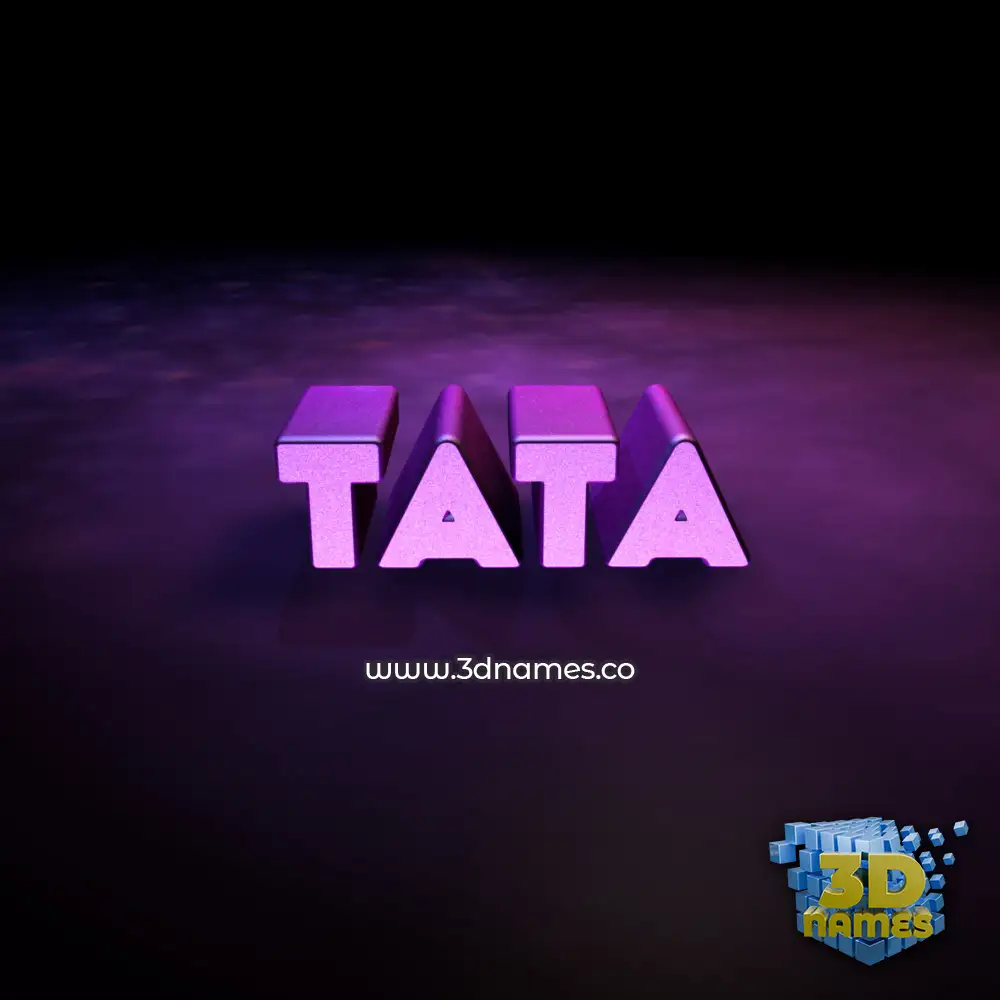 tata in Big Purple style - 3D name wallpaper