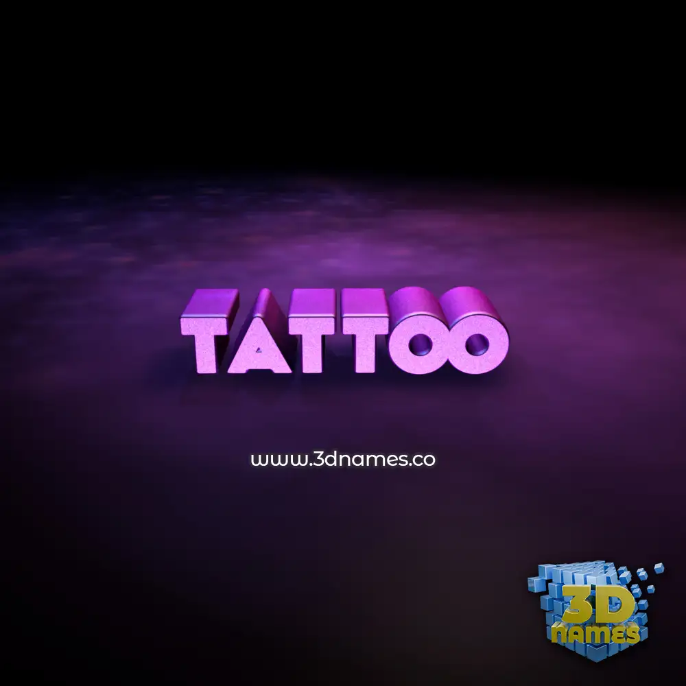 tattoo in Big Purple style - 3D name wallpaper