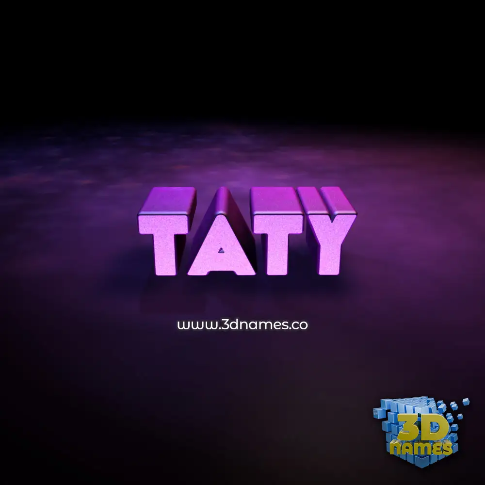 taty in Big Purple style - 3D name wallpaper