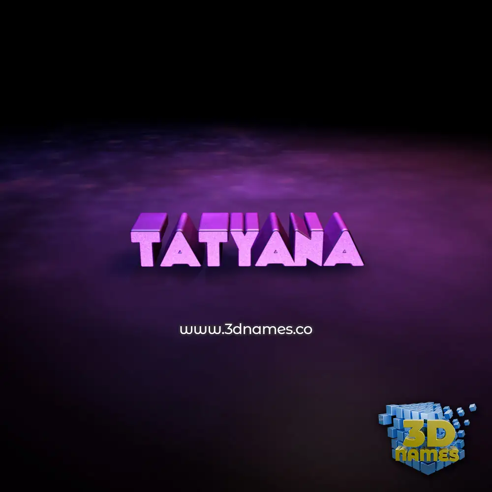 tatyana in Big Purple style - 3D name wallpaper