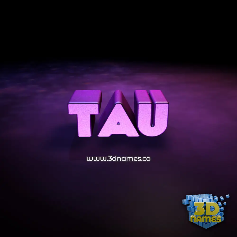 tau in Big Purple style - 3D name wallpaper