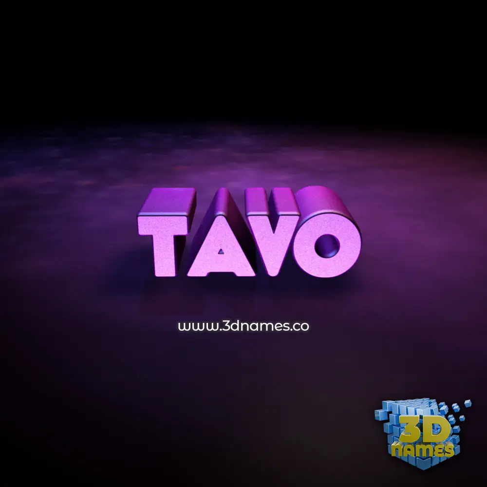 tavo in Big Purple style - 3D name wallpaper