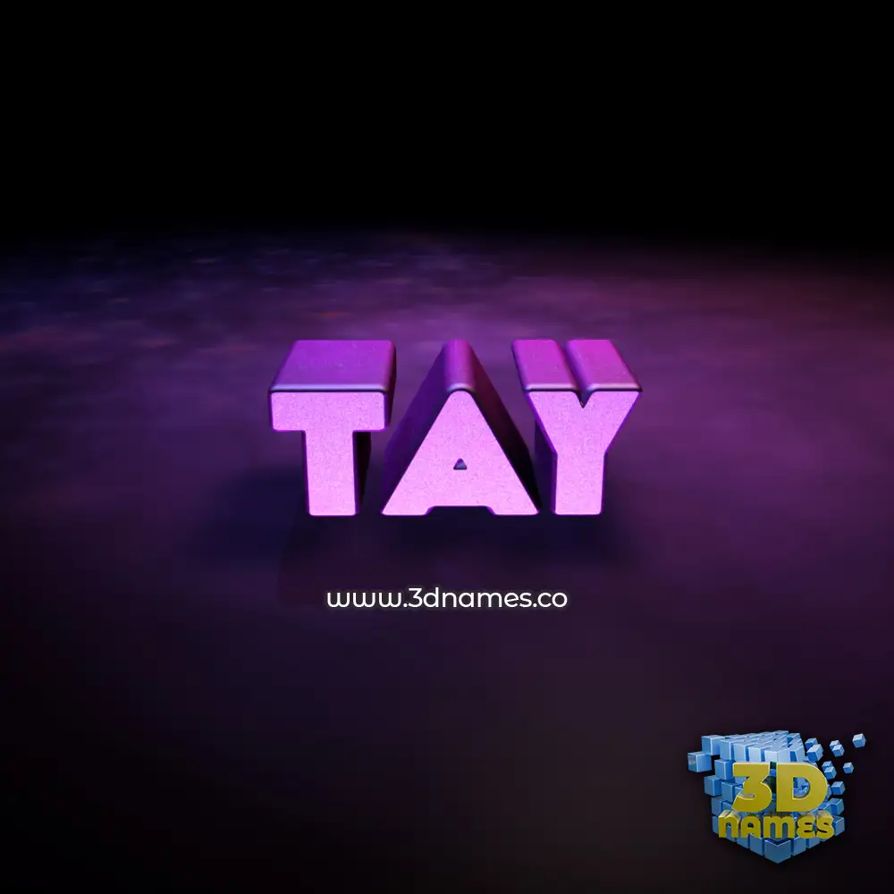 tay in Big Purple style - 3D name wallpaper