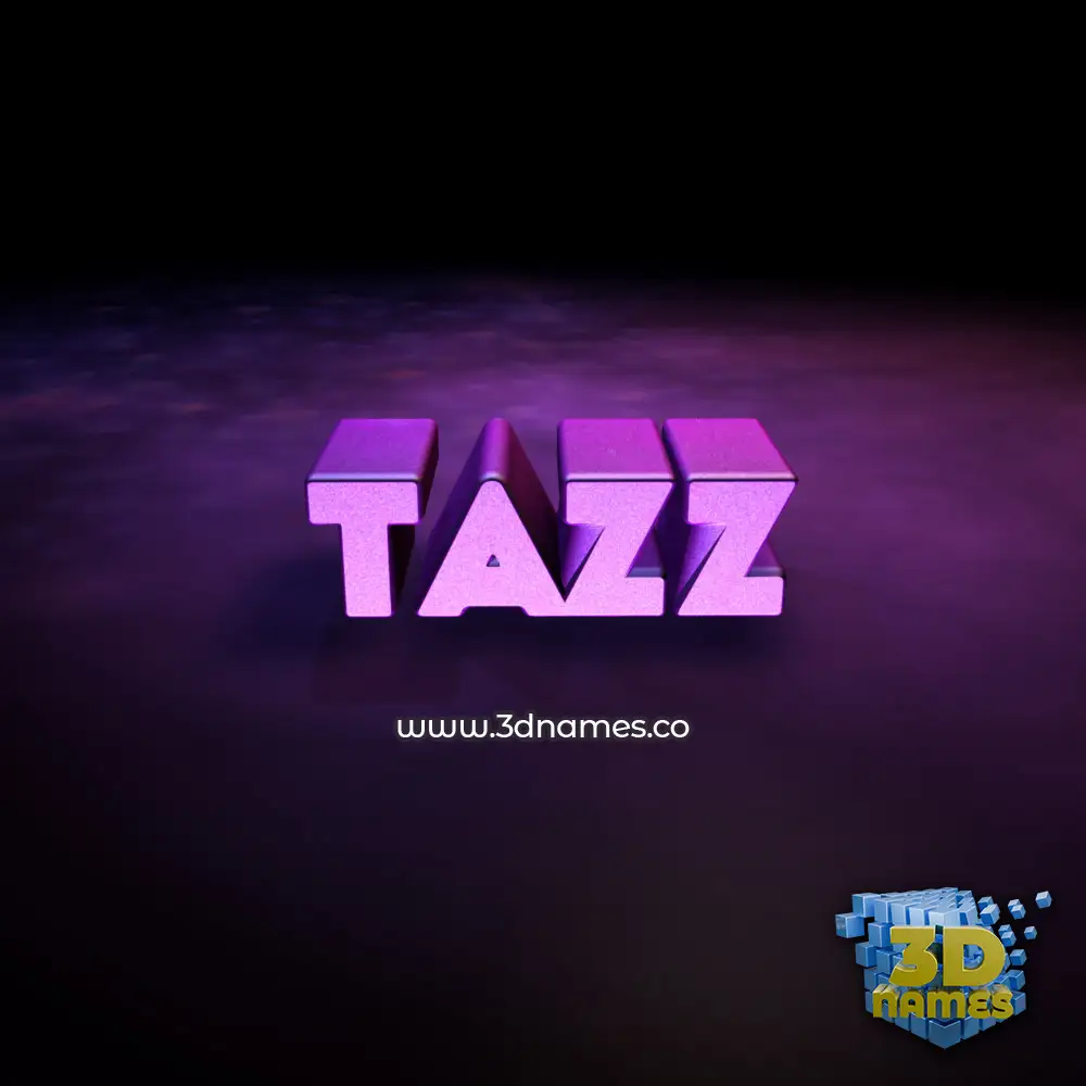 tazz in Big Purple style - 3D name wallpaper