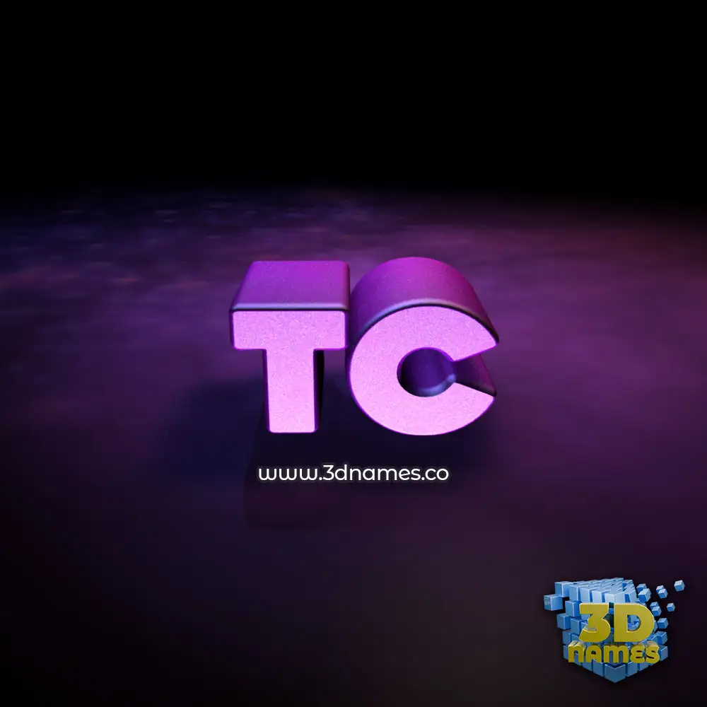 tc in Big Purple style - 3D name wallpaper