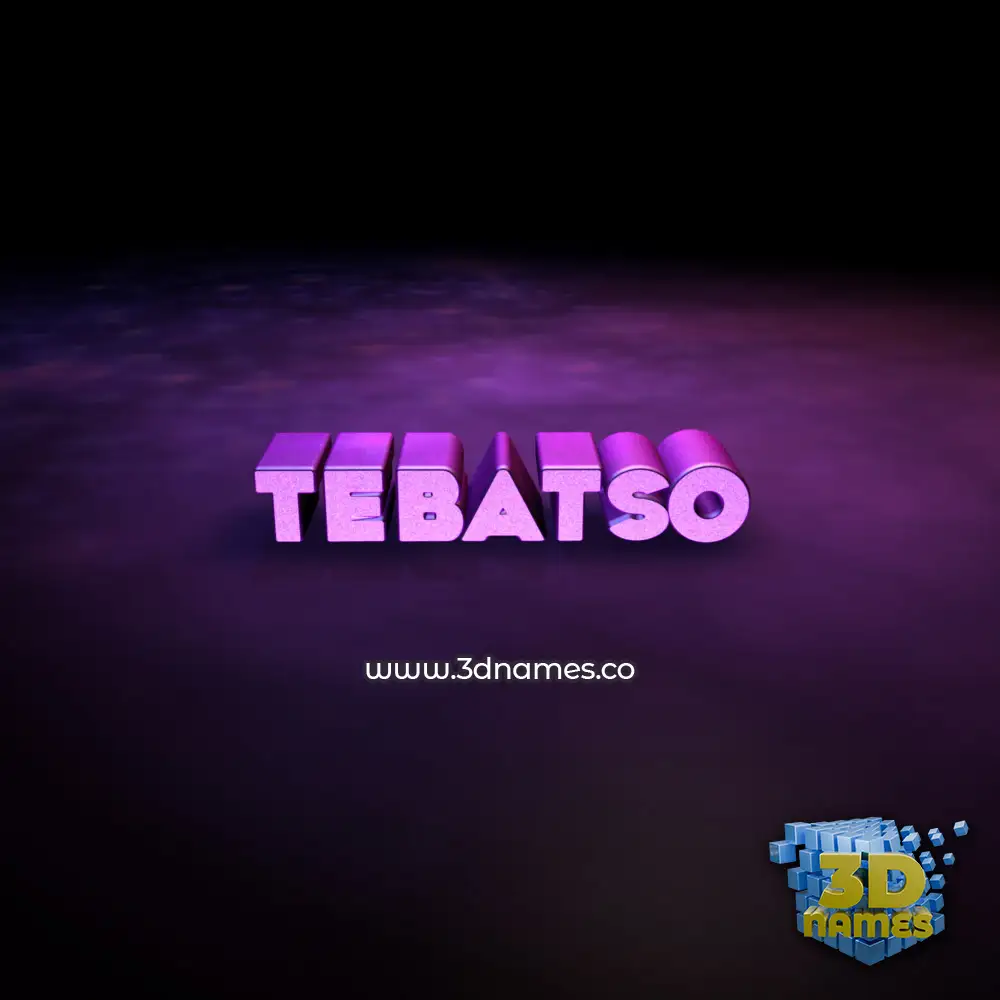 tebatso in Big Purple style - 3D name wallpaper