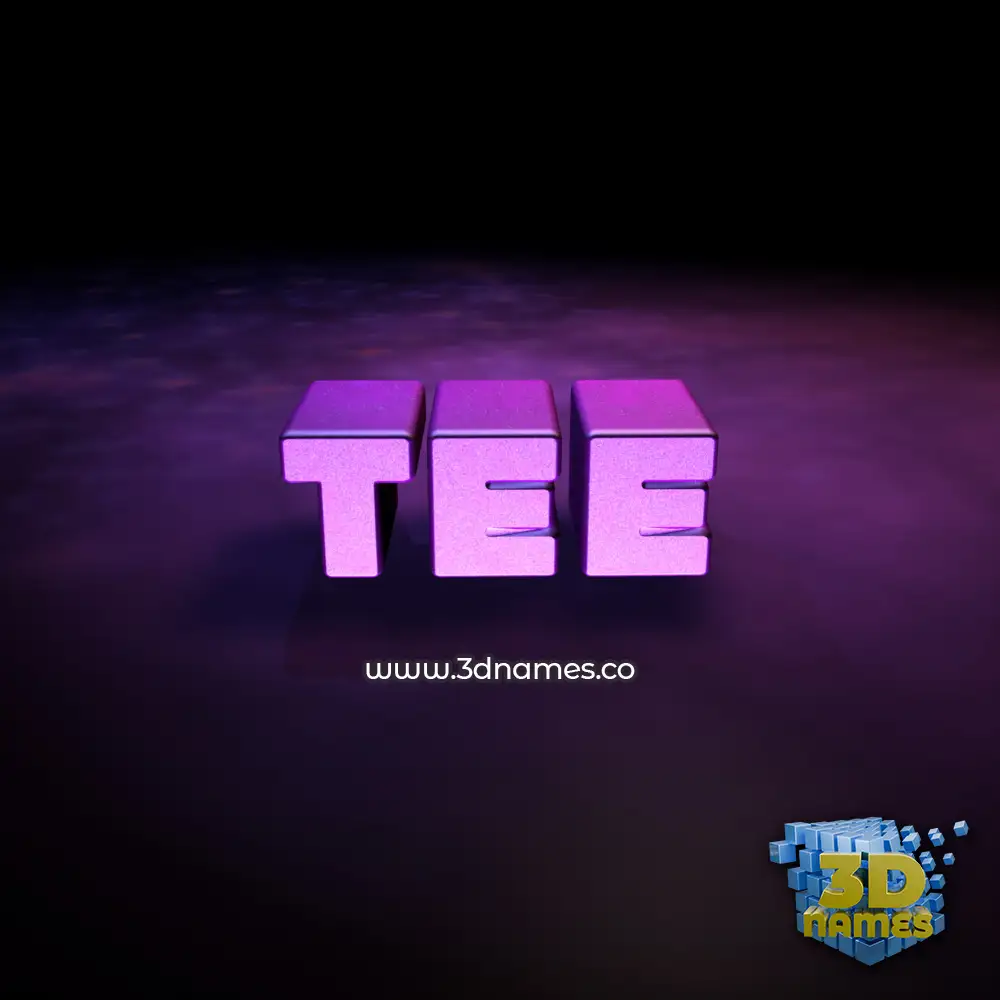 tee in Big Purple style - 3D name wallpaper