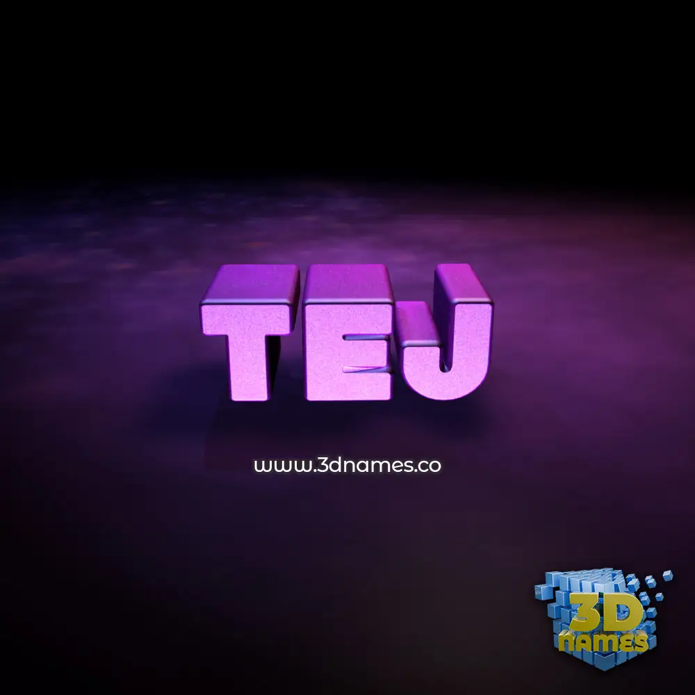 tej in Big Purple style - 3D name wallpaper