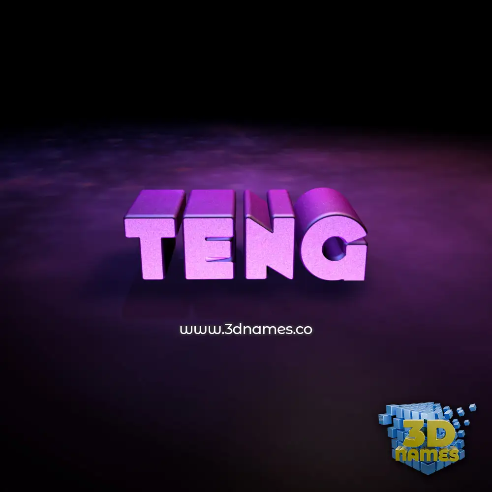 teng in Big Purple style - 3D name wallpaper