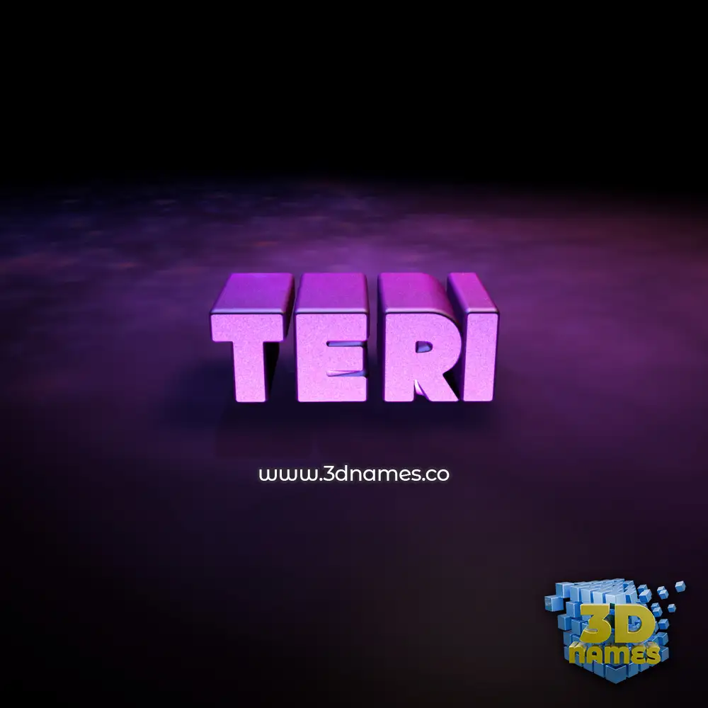 teri in Big Purple style - 3D name wallpaper