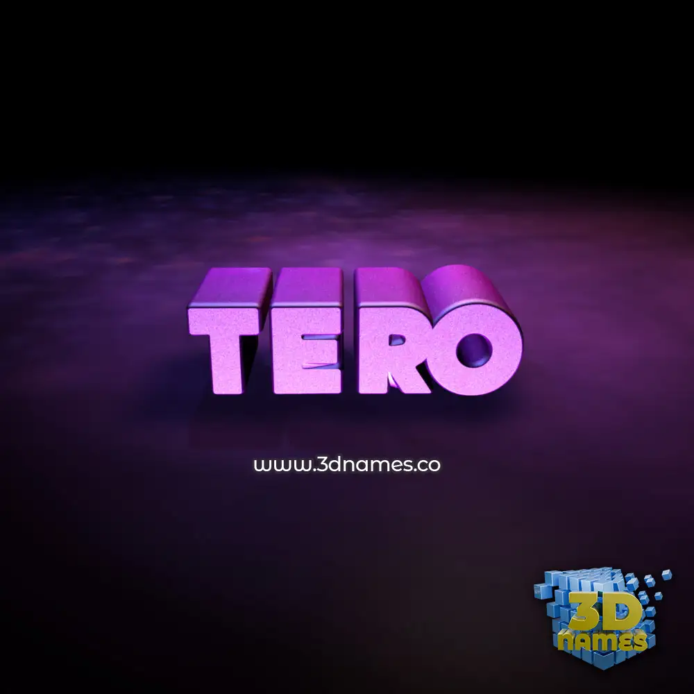 tero in Big Purple style - 3D name wallpaper