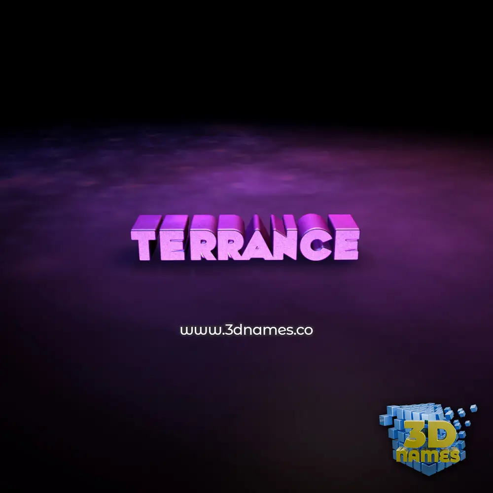 terrance in Big Purple style - 3D name wallpaper