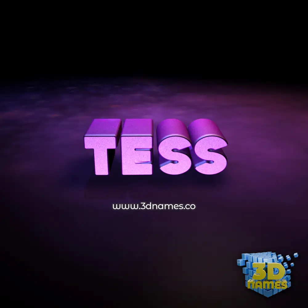 tess in Big Purple style - 3D name wallpaper