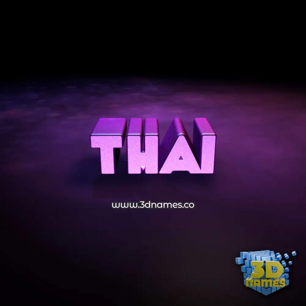 thai in Big Purple style - 3D name wallpaper
