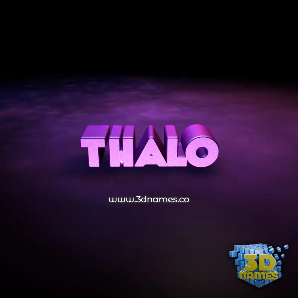 thalo in Big Purple style - 3D name wallpaper