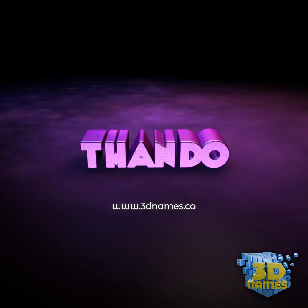 thando in Big Purple style - 3D name wallpaper